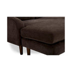 NADAAL STUDIOS Drew, Sektionalsofa mit umkehrbarer Recamiere, Dunkelbraun - 98 X 59,2 X 33,5