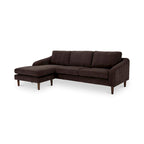 NADAAL STUDIOS Drew, Sektionalsofa mit umkehrbarer Recamiere, Dunkelbraun - 98 X 59,2 X 33,5