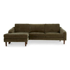 NADAAL STUDIOS Drew, Sektionalsofa mit umkehrbarer Recamiere, Dunkelbraun - 98 X 59,2 X 33,5