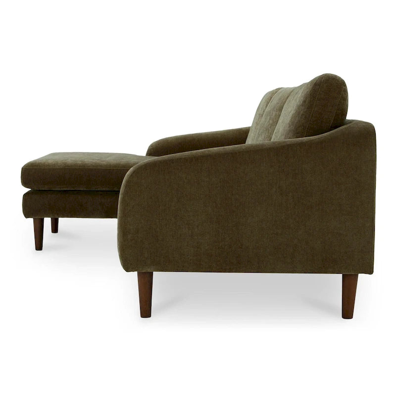 NADAAL STUDIOS Drew, Sektionalsofa mit umkehrbarer Recamiere, Dunkelbraun - 98 X 59,2 X 33,5