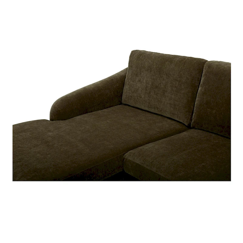 NADAAL STUDIOS Drew, Sektionalsofa mit umkehrbarer Recamiere, Dunkelbraun - 98 X 59,2 X 33,5