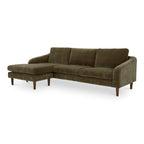 NADAAL STUDIOS Drew, Sektionalsofa mit umkehrbarer Recamiere, Dunkelbraun - 98 X 59,2 X 33,5