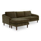 NADAAL STUDIOS Drew, Sektionalsofa mit umkehrbarer Recamiere, Dunkelbraun - 98 X 59,2 X 33,5