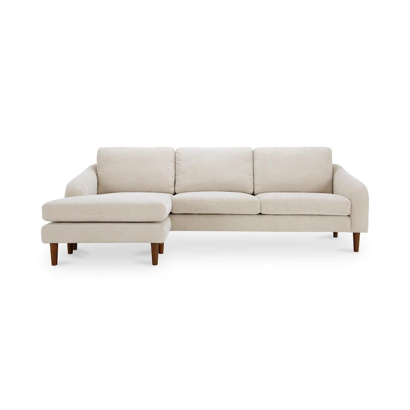 NADAAL STUDIOS Drew, Sektionalsofa mit umkehrbarer Recamiere, Dunkelbraun - 98 X 59,2 X 33,5