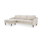 NADAAL STUDIOS Drew, Sektionalsofa mit umkehrbarer Recamiere, Dunkelbraun - 98 X 59,2 X 33,5