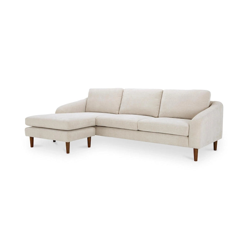 NADAAL STUDIOS Drew, Sektionalsofa mit umkehrbarer Recamiere, Dunkelbraun - 98 X 59,2 X 33,5