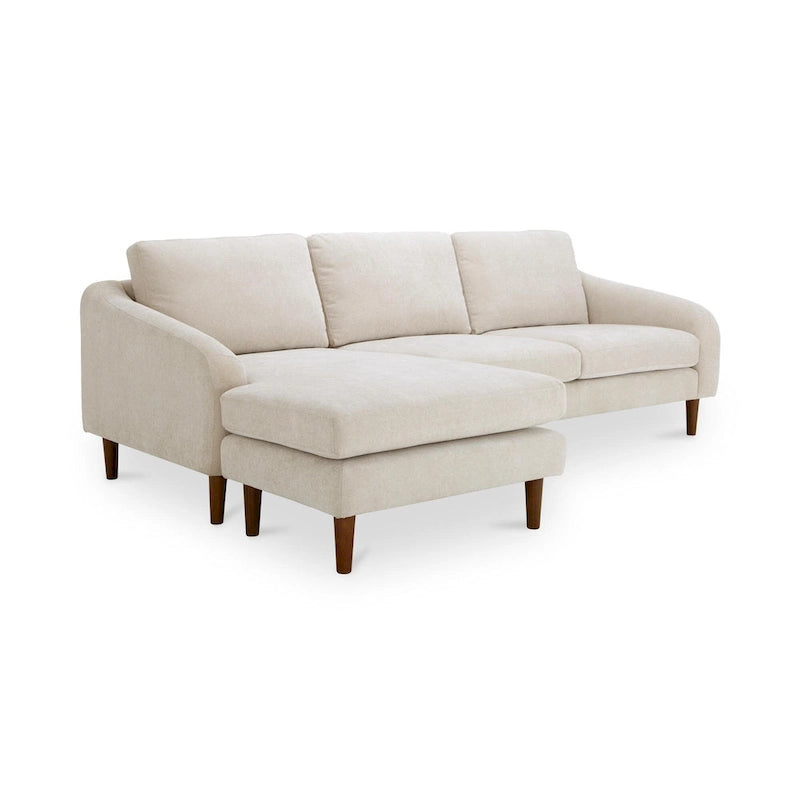 NADAAL STUDIOS Drew, Sektionalsofa mit umkehrbarer Recamiere, Dunkelbraun - 98 X 59,2 X 33,5