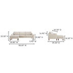 NADAAL STUDIOS Drew, Sektionalsofa mit umkehrbarer Recamiere, Dunkelbraun - 98 X 59,2 X 33,5