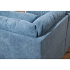 American Furniture Classics Bluebell Ecksofa Modell A414V5-K2 in U-Form mit 4 Zierkissen