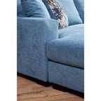 American Furniture Classics Bluebell Ecksofa Modell A414V5-K2 in U-Form mit 4 Zierkissen