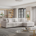 Oversized L-Shape Modular Sectional Sofa Set Upholstered Sofa Couch
