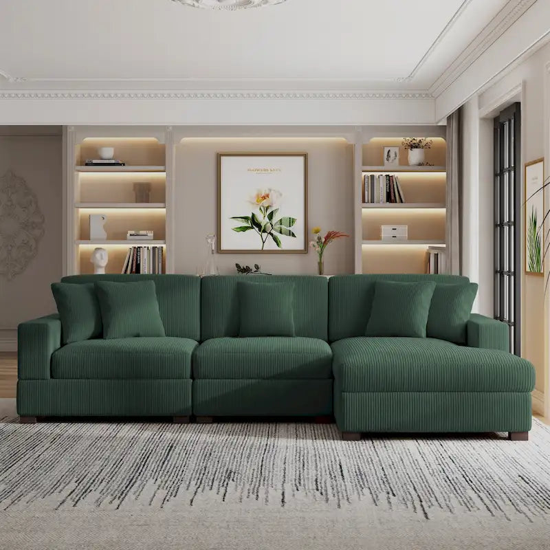 Übergroßes L-förmiges modulares Ecksofa-Set Polstersofa Couch