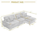 Übergroßes L-förmiges modulares Ecksofa-Set Polstersofa Couch