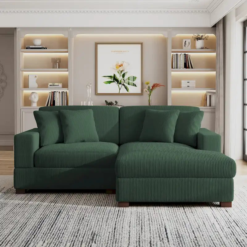 Übergroßes L-förmiges modulares Ecksofa-Set Polstersofa Couch