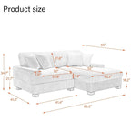 Übergroßes L-förmiges modulares Ecksofa-Set Polstersofa Couch
