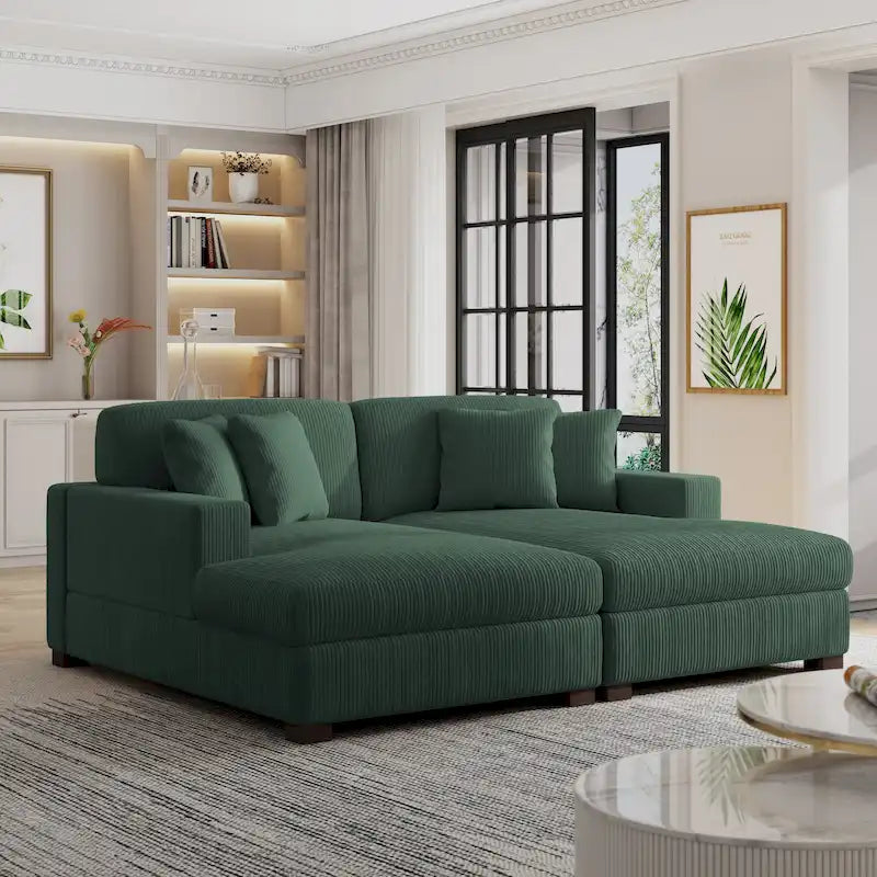 Übergroßes L-förmiges modulares Ecksofa-Set Polstersofa Couch