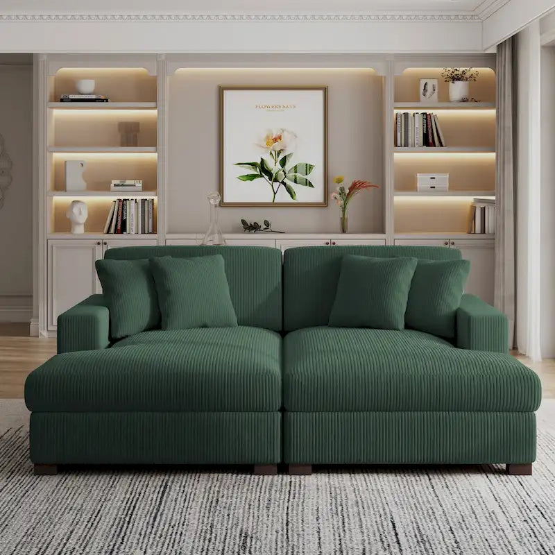 Übergroßes L-förmiges modulares Ecksofa-Set Polstersofa Couch