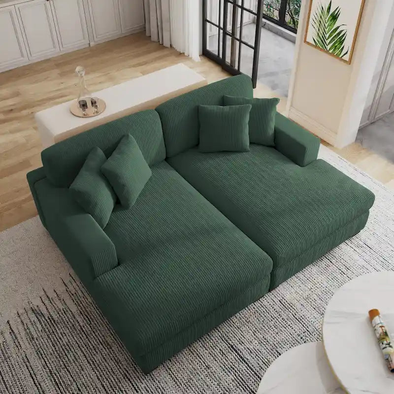 Übergroßes L-förmiges modulares Ecksofa-Set Polstersofa Couch