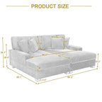 Übergroßes L-förmiges modulares Ecksofa-Set Polstersofa Couch