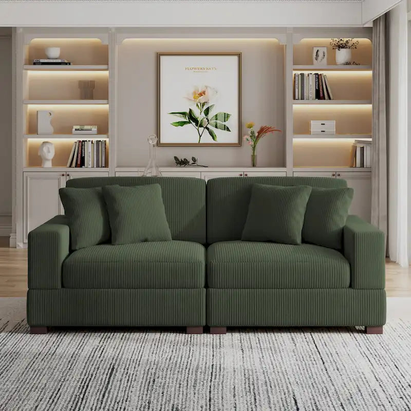 Übergroßes L-förmiges modulares Ecksofa-Set Polstersofa Couch