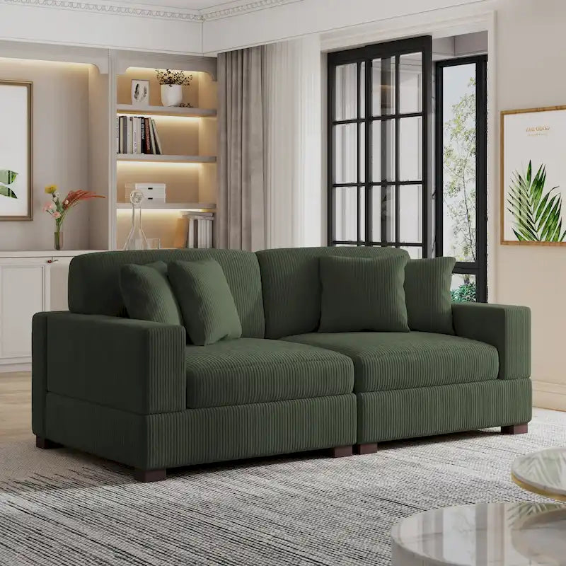 Übergroßes L-förmiges modulares Ecksofa-Set Polstersofa Couch