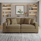 Übergroßes L-förmiges modulares Ecksofa-Set Polstersofa Couch