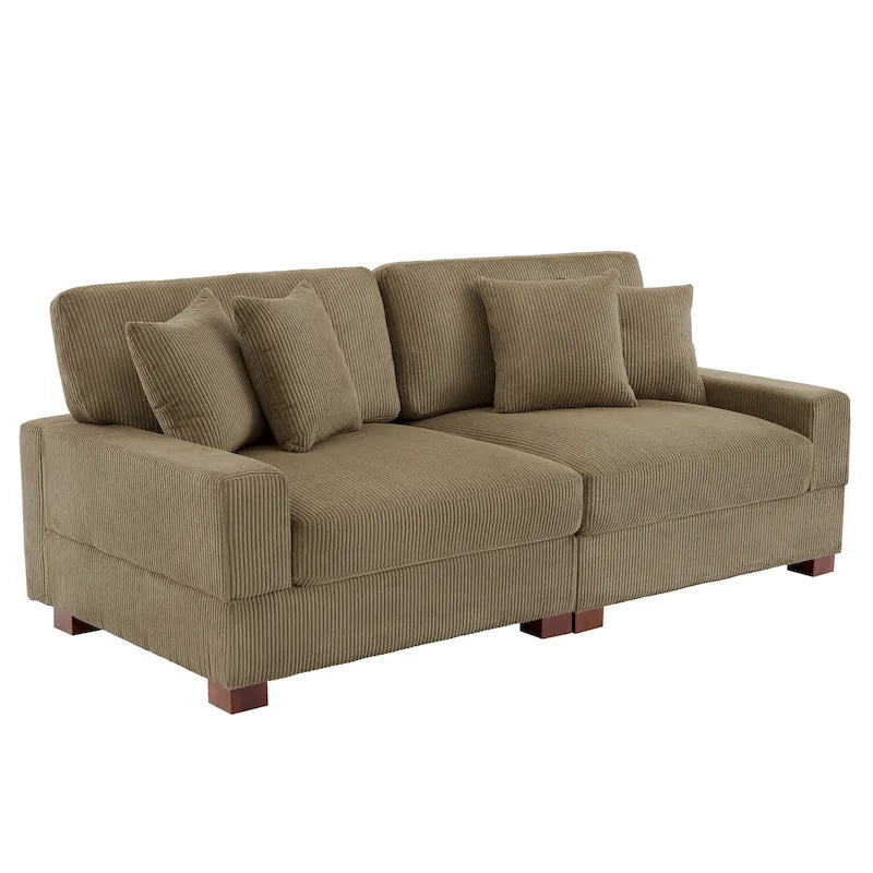Übergroßes L-förmiges modulares Ecksofa-Set Polstersofa Couch