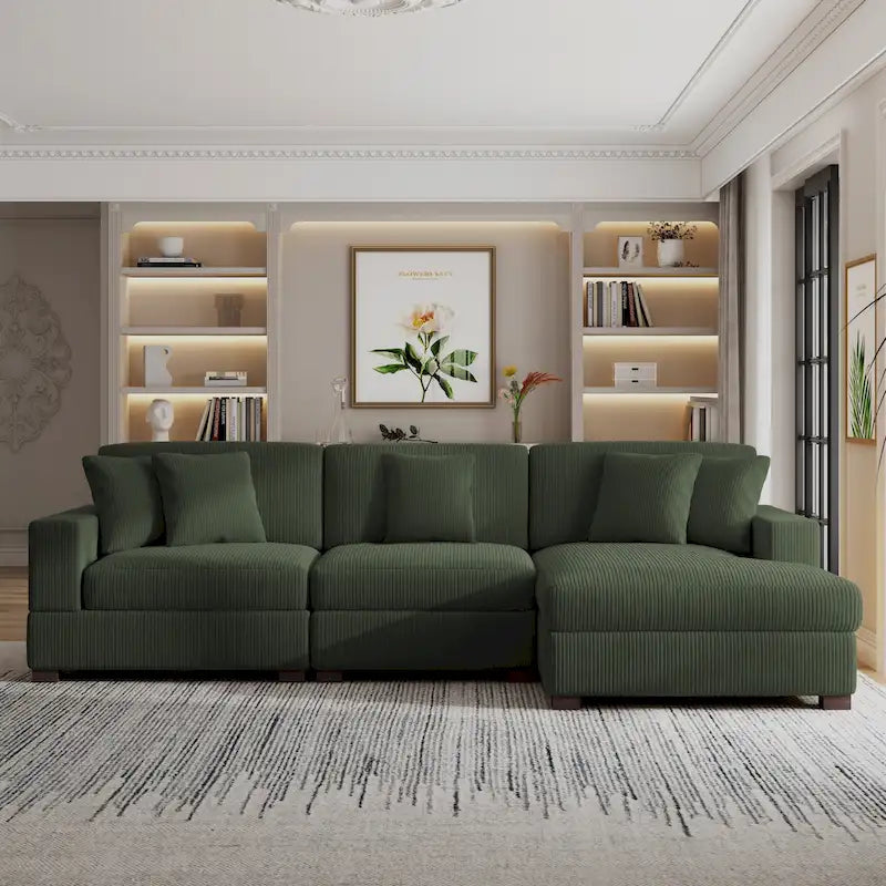 Übergroßes L-förmiges modulares Ecksofa-Set Polstersofa Couch