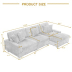 Übergroßes L-förmiges modulares Ecksofa-Set Polstersofa Couch