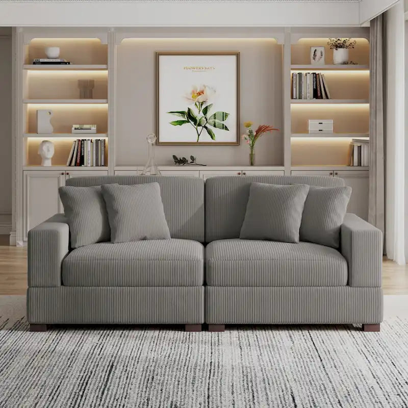 Übergroßes L-förmiges modulares Ecksofa-Set Polstersofa Couch