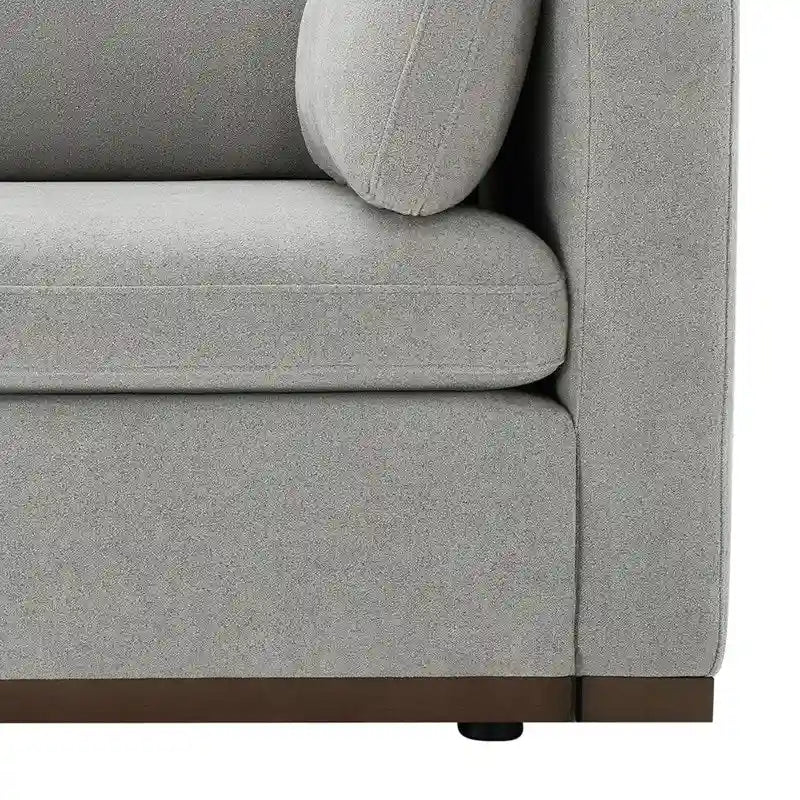 Donna Großzügige Modulare Stoffcouch mit Hochwertigem Holzsockel