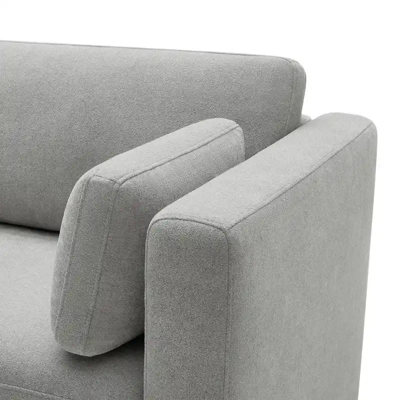Donna Großzügige Modulare Stoffcouch mit Hochwertigem Holzsockel