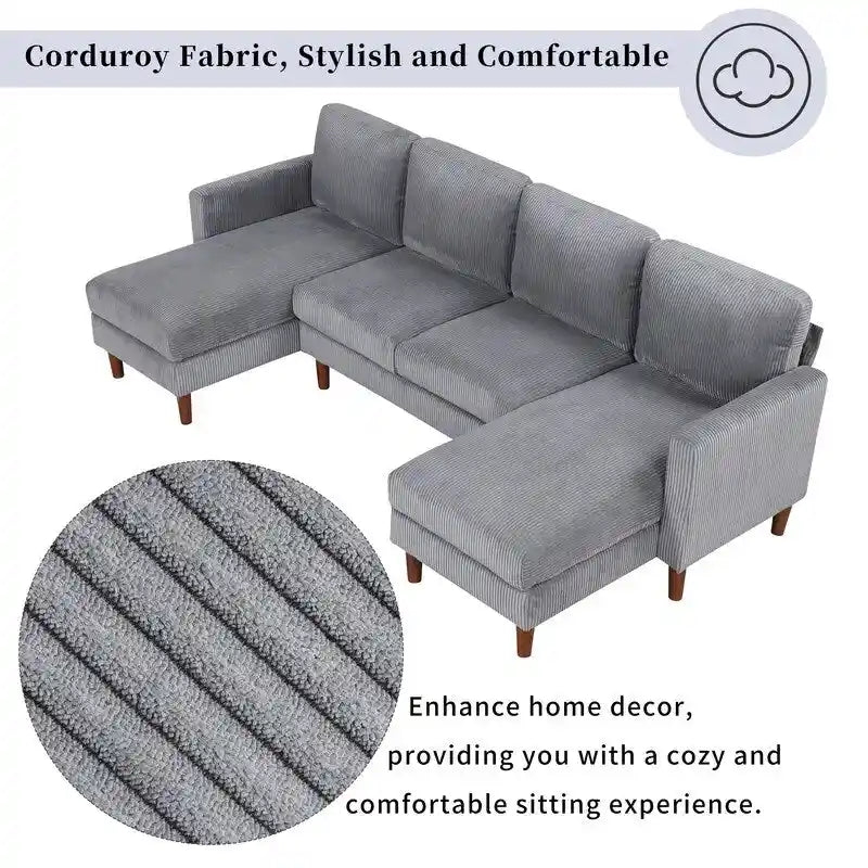 U-förmiges Sofa-Modulsystem für Wohnzimmer und großzügige Räume