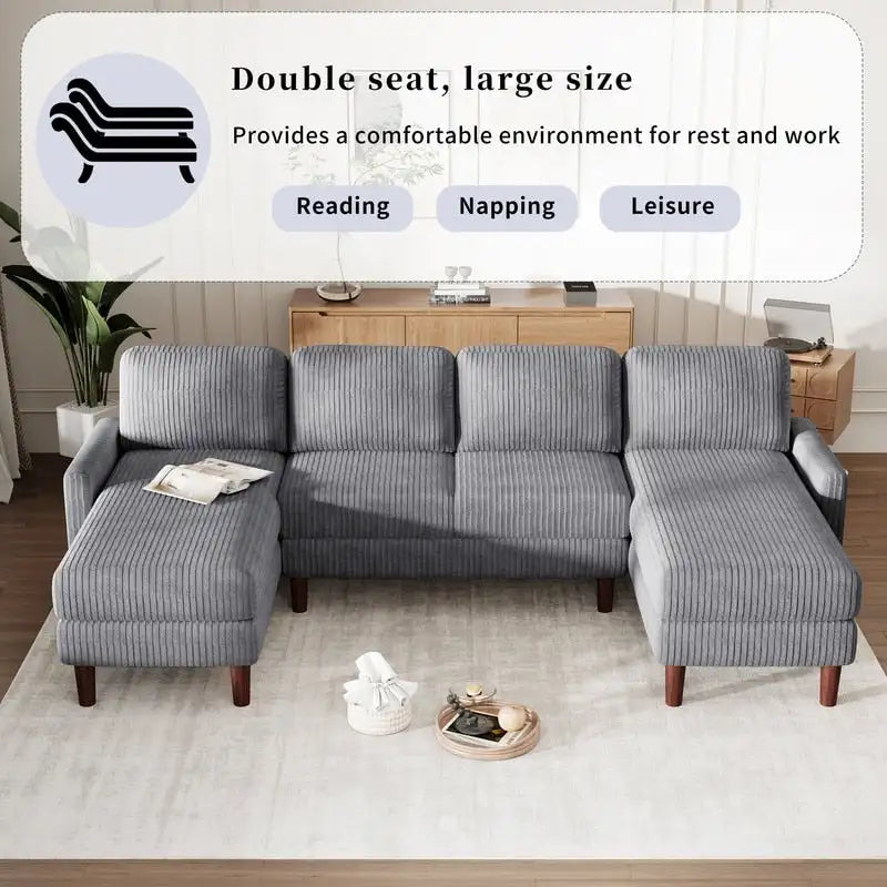 U-förmiges Sofa-Modulsystem für Wohnzimmer und großzügige Räume
