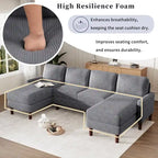 U-förmiges Sofa-Modulsystem für Wohnzimmer und großzügige Räume