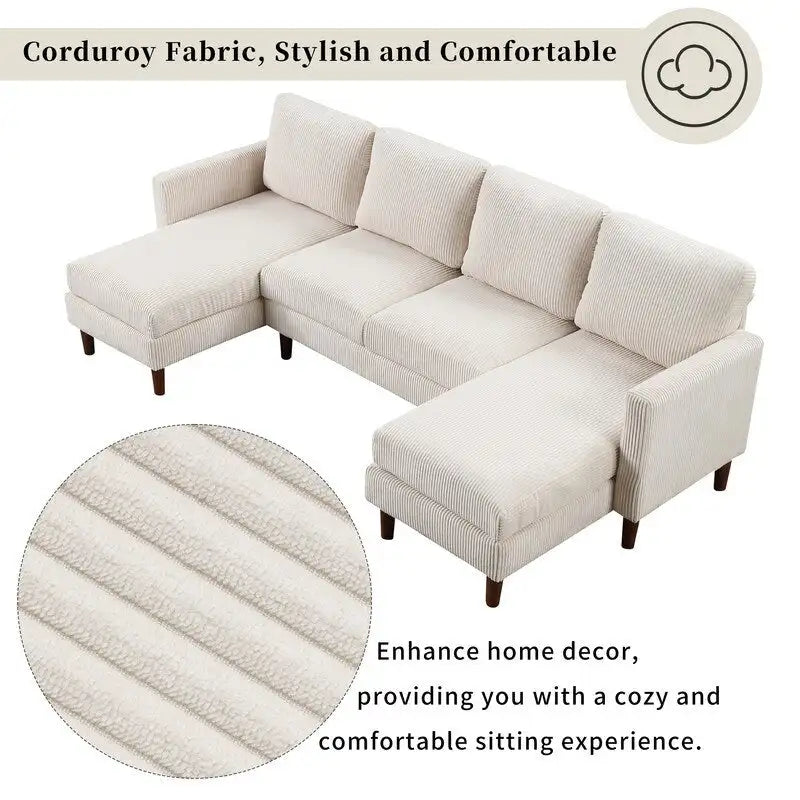 U-förmiges Sofa-Modulsystem für Wohnzimmer und großzügige Räume