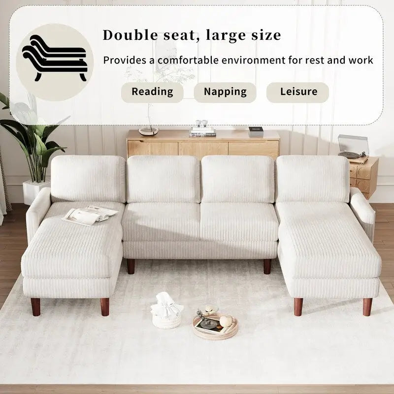 U-förmiges Sofa-Modulsystem für Wohnzimmer und großzügige Räume