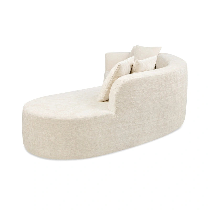 Mallory 134.5 Ecksofa mit Recamiere rechts, geschwungen, in der Box geliefert