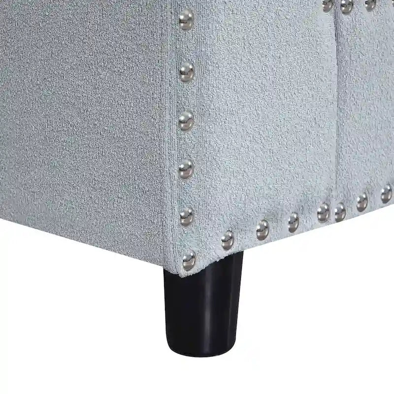Merax L-förmiges modulares Sektionssofa aus Leinen mit Kissen