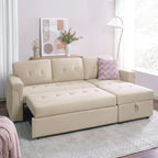 Umwandelbares L-förmiges Schlafsofa mit Stauraum, modernes Schlafsofa für das Wohnzimmer
