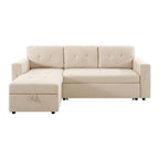 Umwandelbares L-förmiges Schlafsofa mit Stauraum, modernes Schlafsofa für das Wohnzimmer