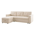 Umwandelbares L-förmiges Schlafsofa mit Stauraum, modernes Schlafsofa für das Wohnzimmer