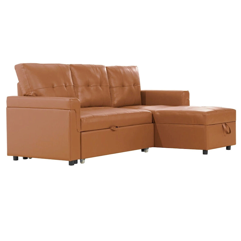 Umwandelbares L-förmiges Schlafsofa mit Stauraum, modernes Schlafsofa für das Wohnzimmer