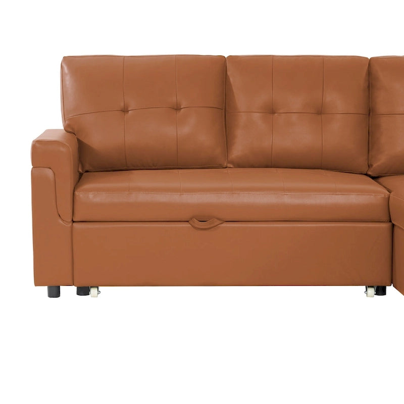 Umwandelbares L-förmiges Schlafsofa mit Stauraum, modernes Schlafsofa für das Wohnzimmer