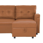 Umwandelbares L-förmiges Schlafsofa mit Stauraum, modernes Schlafsofa für das Wohnzimmer