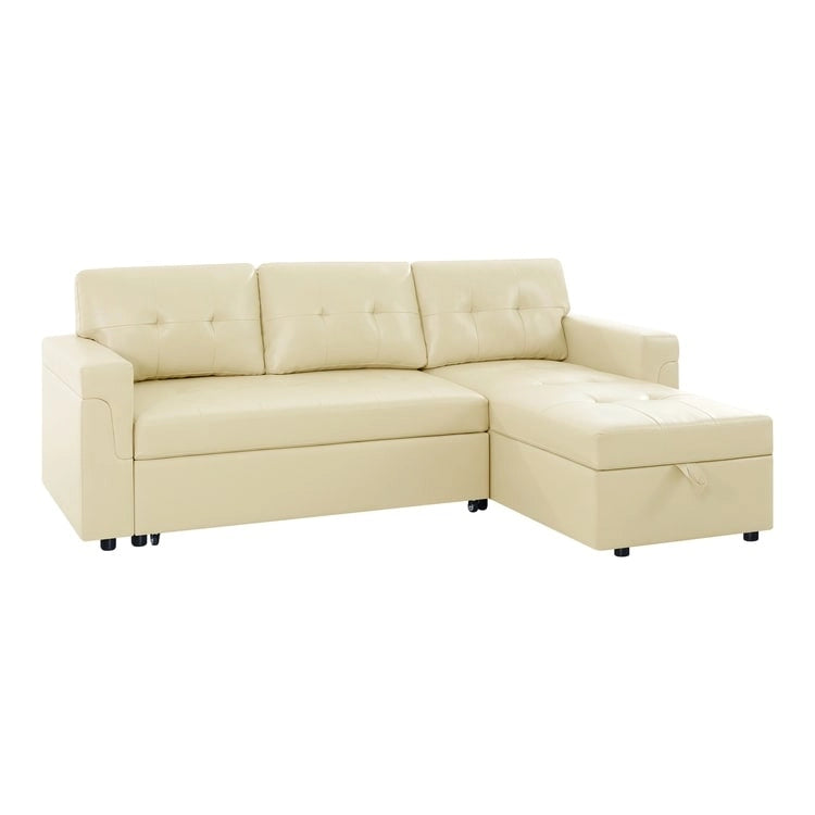 Umwandelbares L-förmiges Schlafsofa mit Stauraum, modernes Schlafsofa für das Wohnzimmer