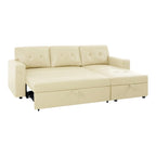 Umwandelbares L-förmiges Schlafsofa mit Stauraum, modernes Schlafsofa für das Wohnzimmer