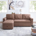 Umwandelbares L-förmiges Schlafsofa mit Stauraum, modernes Schlafsofa für das Wohnzimmer
