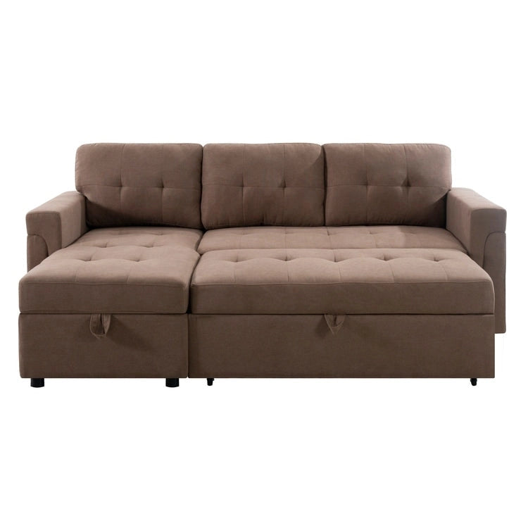 Umwandelbares L-förmiges Schlafsofa mit Stauraum, modernes Schlafsofa für das Wohnzimmer