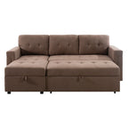 Umwandelbares L-förmiges Schlafsofa mit Stauraum, modernes Schlafsofa für das Wohnzimmer